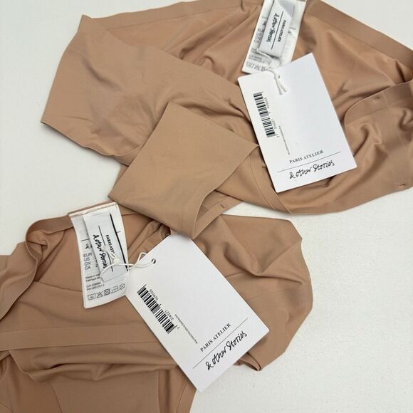& Other Stories High Waist Briefs Panties in Light Beige Size 6 NWT Bundle X 2 - Picture 3 of 4